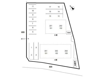 シャーメゾン杢 01(1LDK/1階)の間取り写真