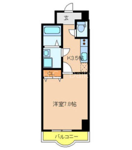 ルミエール八尾駅前(1K/5階)の間取り写真