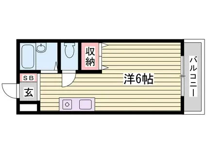 ソシオハイツ(ワンルーム/3階)の間取り写真