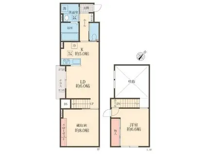 ソル・アスール(1SLDK/1階)の間取り写真