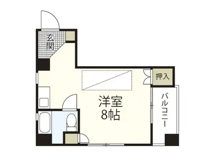 チェリーヒルズ21(ワンルーム/3階)の間取り写真