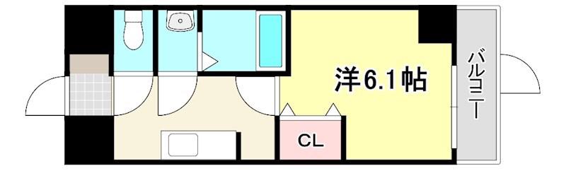 ワールドアイURBAN GATE(1K/10階)の間取り写真