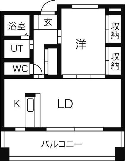 ロゼ・ロワール(1LDK/5階)の間取り写真