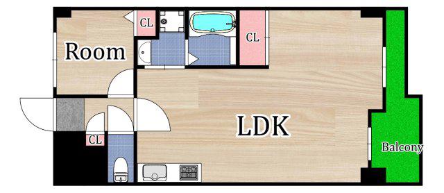 アーバンパーク関目(1LDK/15階)の間取り写真