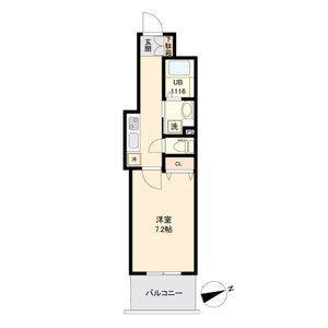 ブリリアンクラス榴岡(1K/2階)の間取り写真