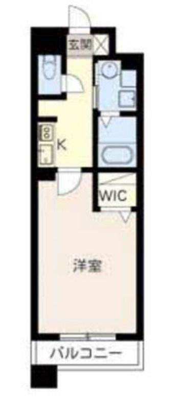 カルザ姫路(1K/6階)の間取り写真