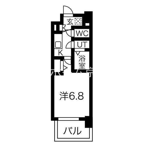 フォーリアライズ城東ネオス(1K/7階)の間取り写真