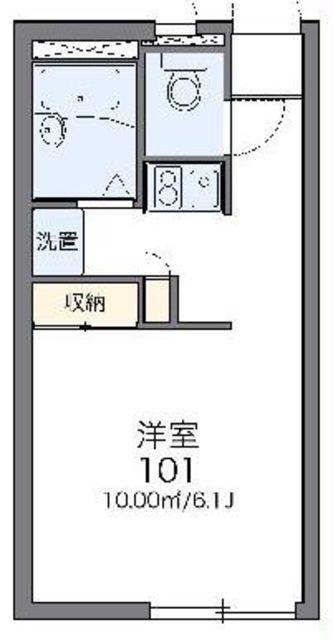 レオパレスサンハイムA(1K/2階)の間取り写真