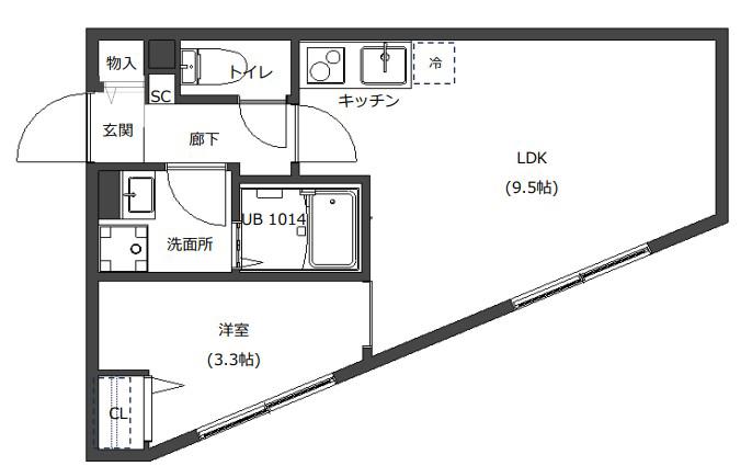 D-STYLE西巣鴨(1LDK/2階)の間取り写真