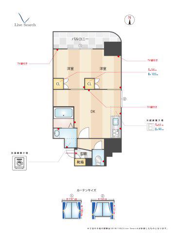 クラブオリエントNO102(2DK/12階)の間取り写真