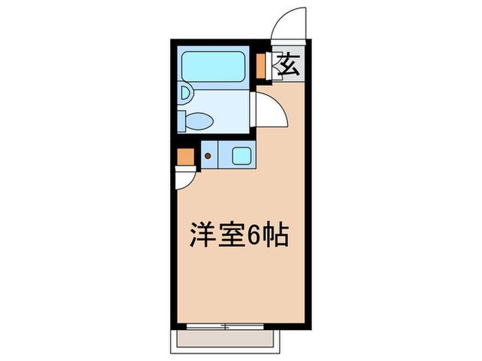 サンライズマンション狛江(ワンルーム/1階)の間取り写真