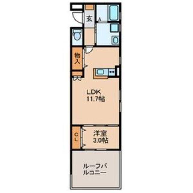 REGIES中百舌鳥(1LDK/3階)の間取り写真