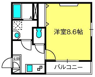 MTメゾン(1K/1階)の間取り写真