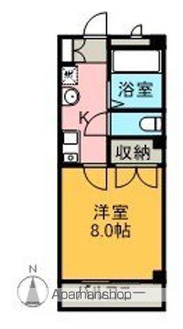 シャトー21(1K/1階)の間取り写真