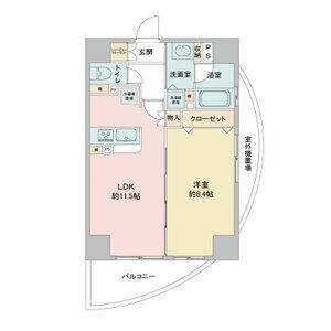 さくらHILLSリバーサイドイースト(1LDK/5階)の間取り写真