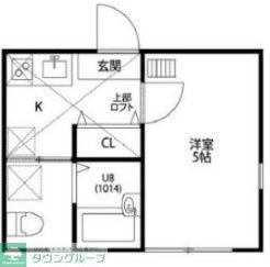 レスピーロ能見台 B棟(1K/1階)の間取り写真