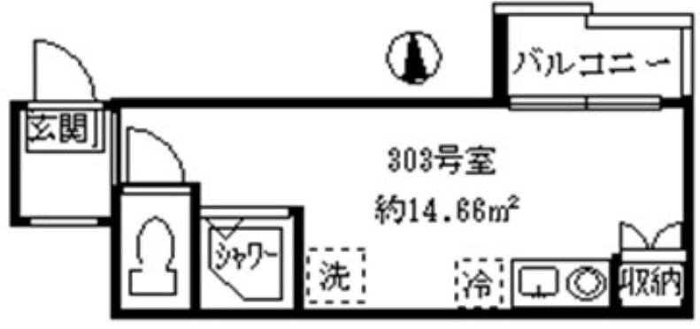 ソフィア鷺宮II(ワンルーム/3階)の間取り写真