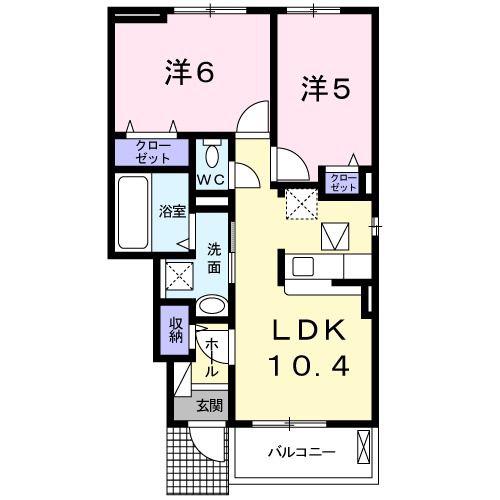 かまくら(2LDK/1階)の間取り写真