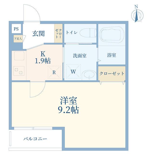 J-MAISON南浦和I(1K/2階)の間取り写真