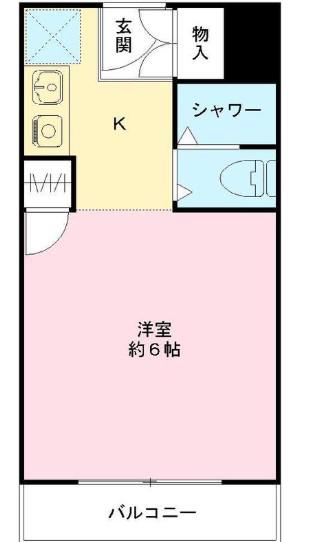 エルベコート泉大津(ワンルーム/2階)の間取り写真