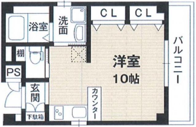 エストプレ狐藪(1K/3階)の間取り写真