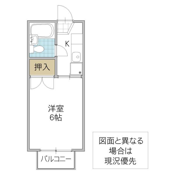 サマックス・ノーブル A棟(1K/1階)の間取り写真