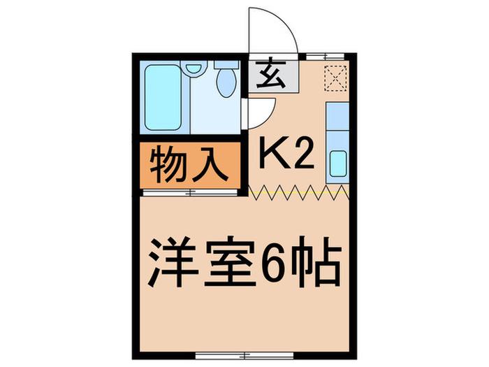 イーグリットハウス(1K/1階)の間取り写真