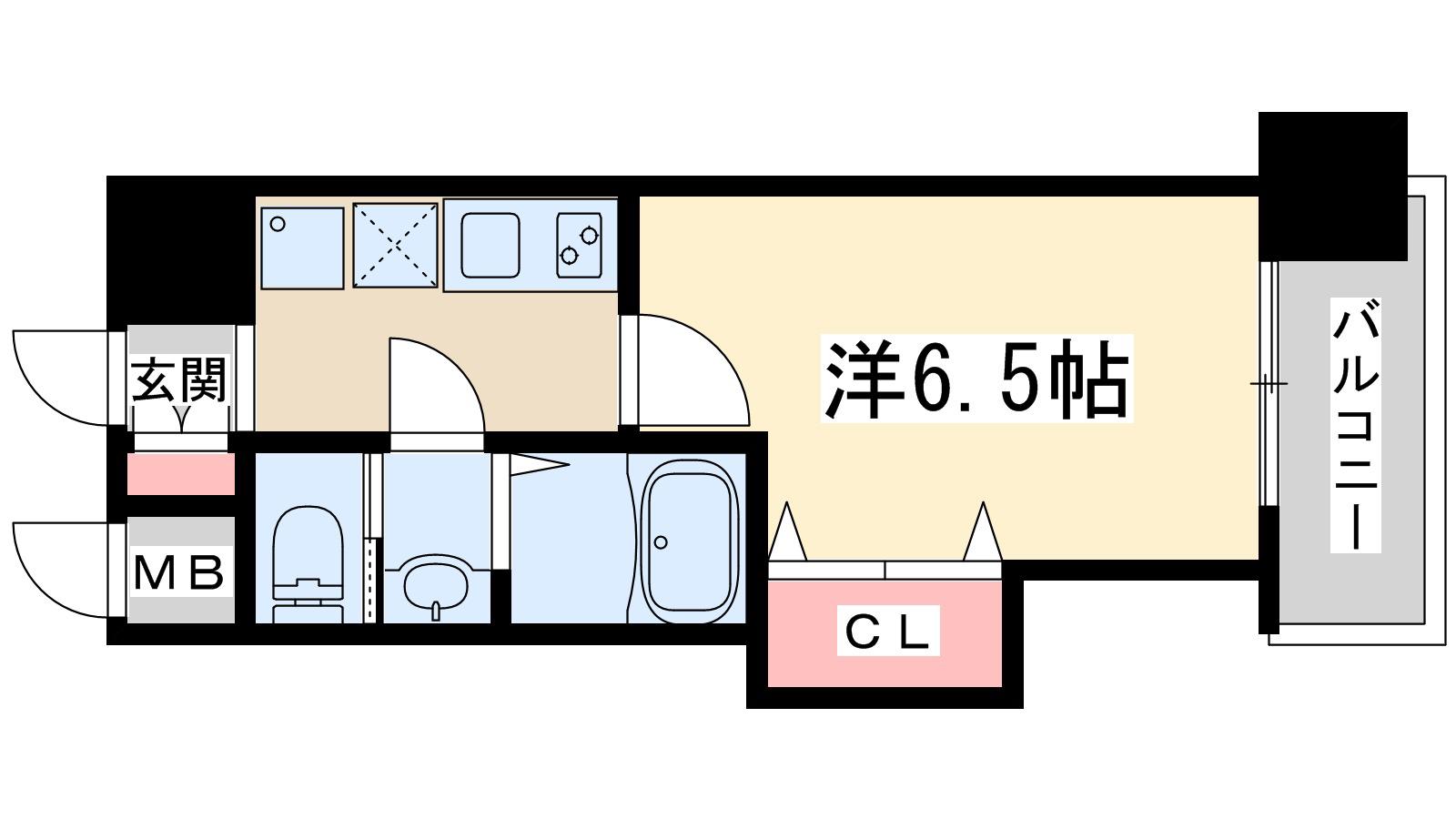 ラグゼ新大阪イーストⅡ(1K/14階)の間取り写真