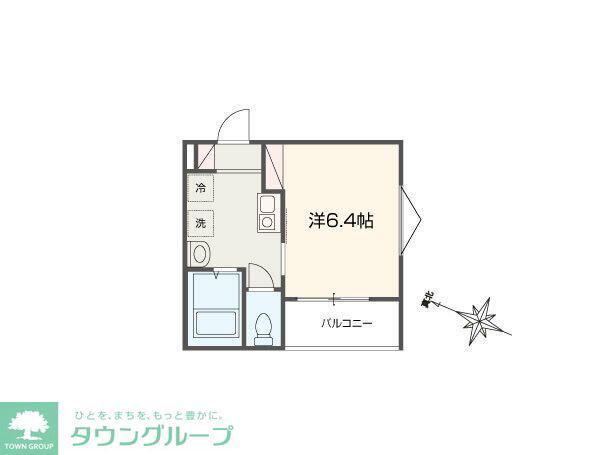 MELLAS大和(1K/3階)の間取り写真
