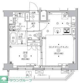 クオリタス南大井(1LDK/11階)の間取り写真