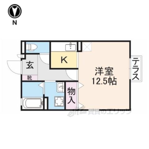 シェソワ(ワンルーム/2階)の間取り写真