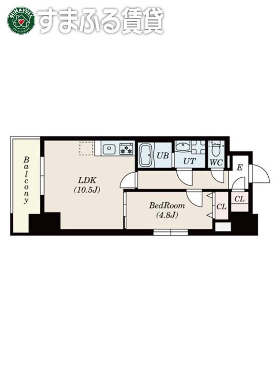 SーRESIDENCE岡崎公園AUREATE(1LDK/13階)の間取り写真
