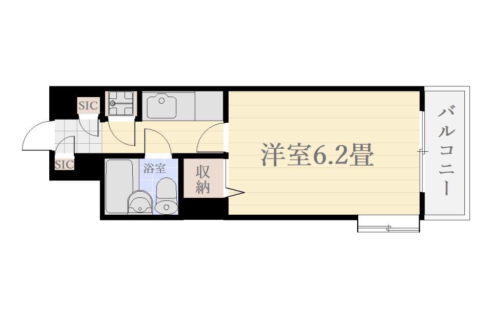朝日プラザ高麗町306号(1K/3階)の間取り写真