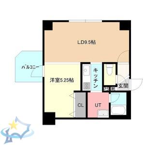パークヒルズイースト23B(1LDK/8階)の間取り写真