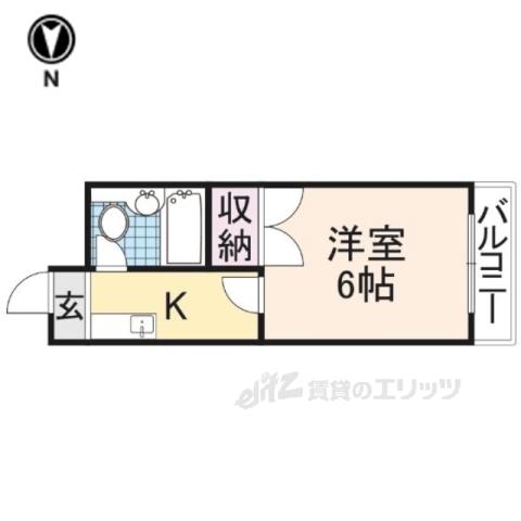 曽我ハイツ(1K/1階)の間取り写真
