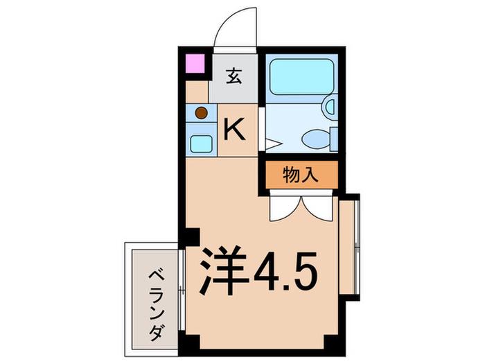 ホワイトハウスQ(1K/3階)の間取り写真