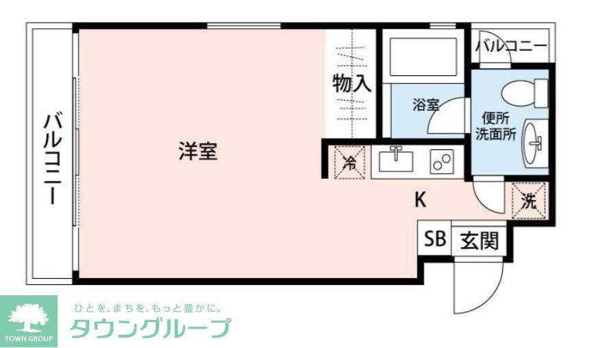 リベルラ港南中央(ワンルーム/2階)の間取り写真