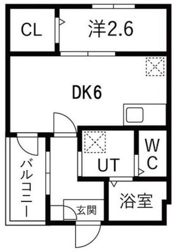 賑町シーエム・ディス(1DK/3階)の間取り写真