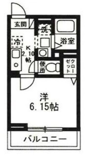 ヴェルデ塩焼(1K/2階)の間取り写真