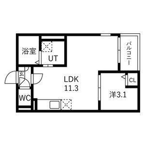 JACK SUNAKUCHII(1LDK/2階)の間取り写真