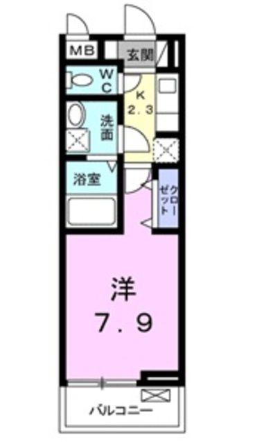 サンシャイン浦和美園(1K/2階)の間取り写真