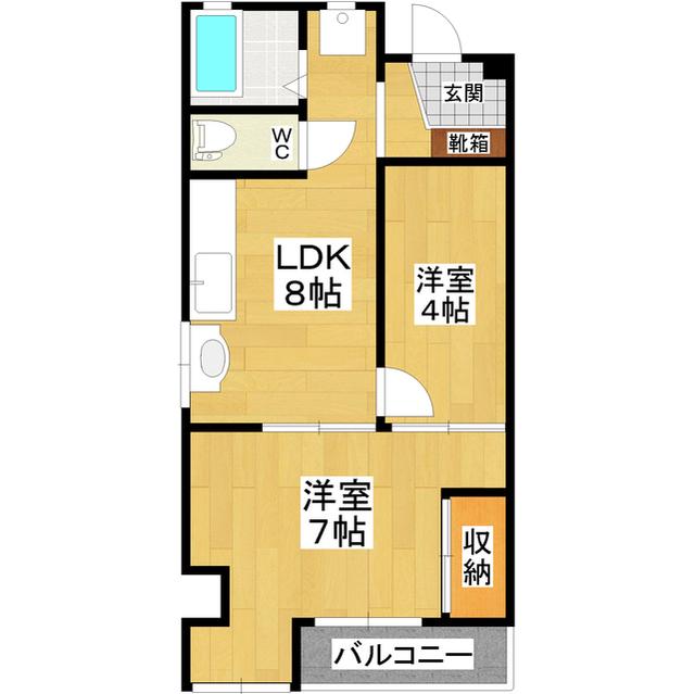 フラーンジュ(1SLDK/4階)の間取り写真