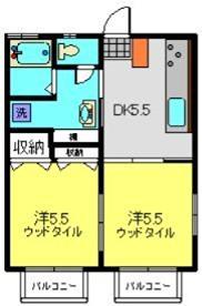 ハイツアゼリア(2DK/2階)の間取り写真