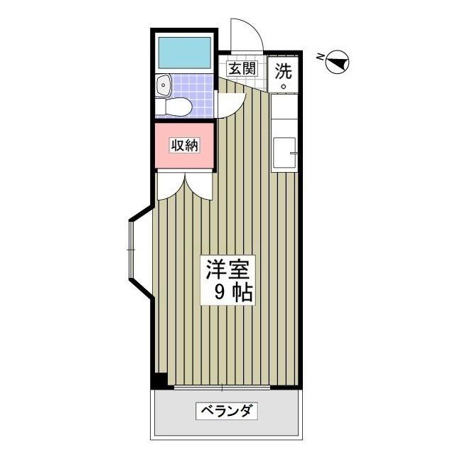 グロリアマンション(ワンルーム/5階)の間取り写真