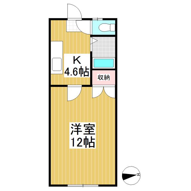 LA TOUR NET.UN(1K/2階)の間取り写真