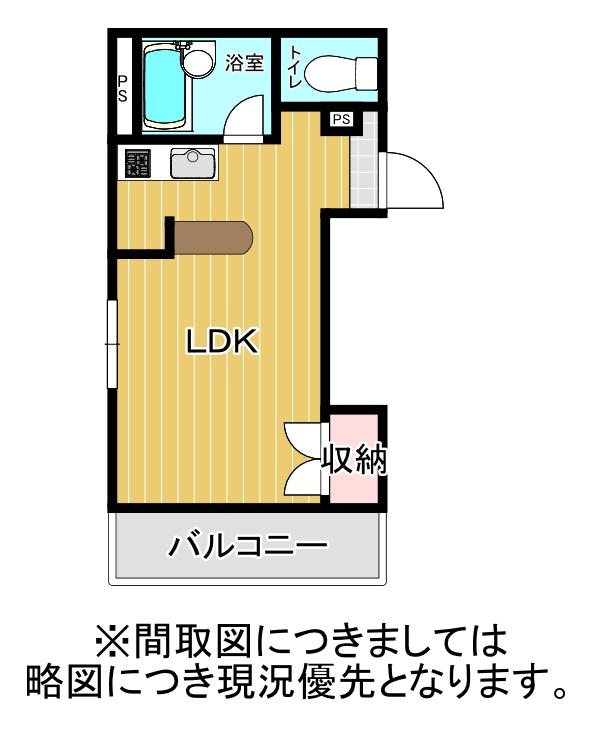 大京司ビル(ワンルーム/3階)の間取り写真