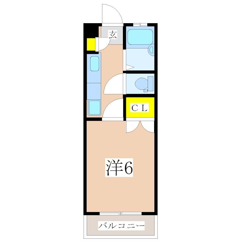 エントピア下荒田10(1K/5階)の間取り写真