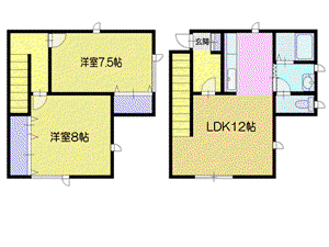 ヴィスタテラス(2LDK/2階)の間取り写真