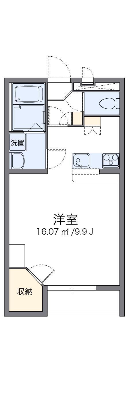 レオパレスカーサベルデ油山(1K/1階)の間取り写真