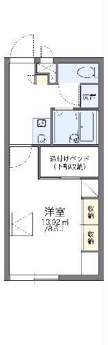 レオパレス太子(1K/1階)の間取り写真